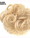 New Trendy Design Women Wavy Curly Messy Hair Bun Synthetic