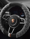 Universal Car Steering Wheel Cover Winter Decoration Cute 38cm Plush Footprint Auto Automobile Vehicle Steering Wheel Protector