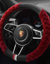 Universal Car Steering Wheel Cover Winter Decoration Cute 38cm Plush Footprint Auto Automobile Vehicle Steering Wheel Protector