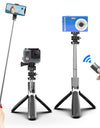 Compatible with Apple, Bluetooth selfie stick mini remote control high-end tripod