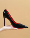 Black With Red Background High Heels Women's Stiletto Heel Pumps