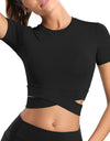 Sports fitness cropped yoga clothes T-shirt