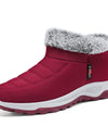 Women's Cotton-padded Shoes Fleece Lined Padded Warm Keeping Slip-on