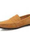 Men's Solid Color Suede British Flat Casual Shoes
