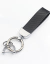 Carbon Fiber Pattern Car Anti-lost Leather Key Ring Pendant