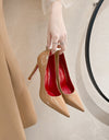 Black With Red Background High Heels Women's Stiletto Heel Pumps