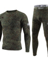 ESDY Men's Exercise Camouflage Dralon Thermal Underwear Suit