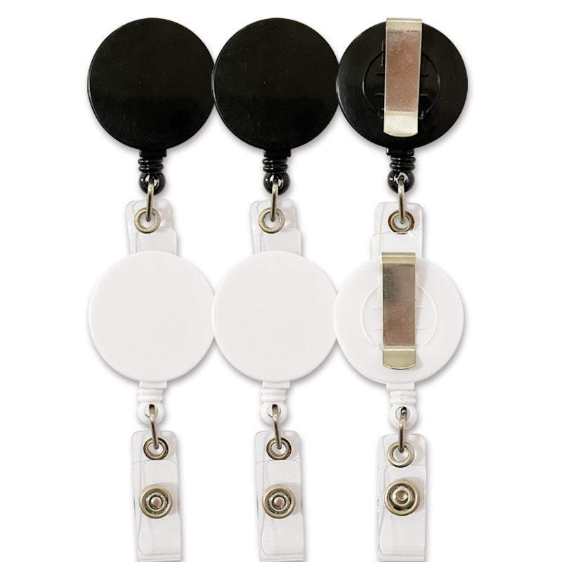 Glossy Full Flat Retractable Badge Buckle Lanyard Buckle Metal Back Splint Pull Peels