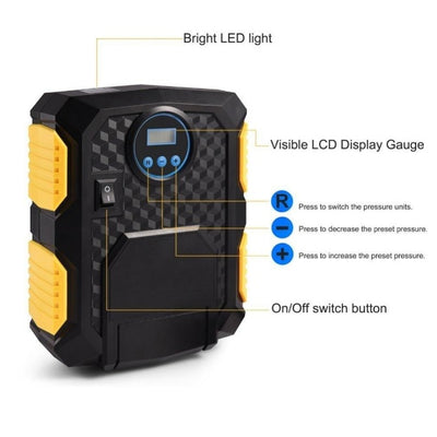Digital Tire Inflator - DC 12 Volt Car Portable Air Compressor