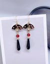 Chinese Style Retro Plum Blossom Scallop Earrings Women's New Chinese Style