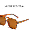 Square Double Beam Sunglasses Men And Women Retro Personality