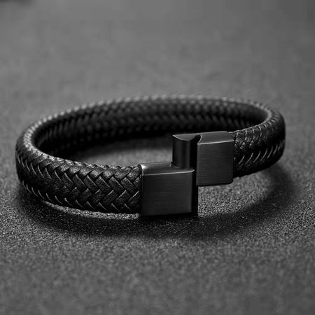 Leather Cord Bracelet Authentic Leather Weave