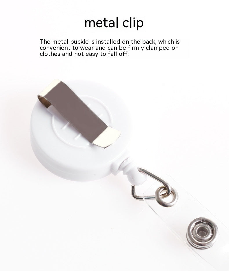Glossy Full Flat Retractable Badge Buckle Lanyard Buckle Metal Back Splint Pull Peels