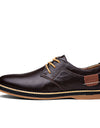 Men's Casual Leather Shoes Top Layer Daily Shoes Trend Men's Shoes British Tie Dress Shoes