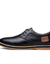 Men's Casual Leather Shoes Top Layer Daily Shoes Trend Men's Shoes British Tie Dress Shoes