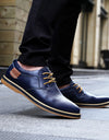 Men's Casual Leather Shoes Top Layer Daily Shoes Trend Men's Shoes British Tie Dress Shoes