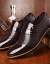 Black leather shoes