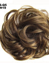 New Trendy Design Women Wavy Curly Messy Hair Bun Synthetic