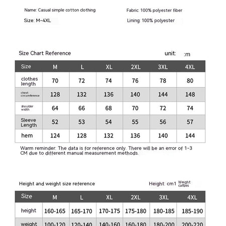 Men's Hoodie Padded Coat Thickened Cotton-padded Clothes Loose Casual Cotton-padded Jacket