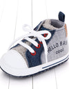 Canvas shoes color matching letters walking shoes