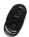 100Pcs Black Elastic Hair Bands Ponytail Holder Head Rope Ties Hats Hair Styling Kids Girl Accessories Scrunchie