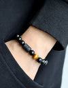 Twelve Constellation Elastic Bracelet Men Obsidian Couple