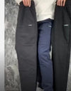 Men's Ice Silk Stitching Six-pocket Embroidery High Elastic Casual Pants