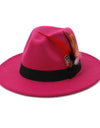 Autumn And Winter New Black Woolen Top Hat