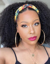 Black Hand Curl Small Curly Tube Binding Twist Fluffy Afro Wig