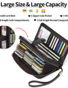 Expanding Card Holder Women's Long Wallet Passport Bag