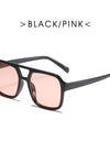 Square Double Beam Sunglasses Men And Women Retro Personality