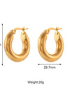 Cylindrical Hollow Ear Ring Women