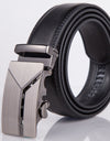 Leather automatic buckle belt