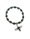 Rosary Bracelet Bronzing Acrylic Cross Bead Bracelet
