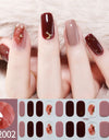 Finger Baking-free Gel Nail Stickers Simple Grid Line Nail Sticker One Piece Dropshipping