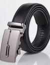 Leather automatic buckle belt