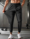 Men's Running Pants Ice Silk Summer Quick-drying Training Fitness Zipper Dungarees