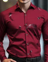 Men's Fashion Striped 3D Digital Printing Shirt