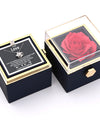 Rotating Soap Rose Jewelry Packing Box Necklace Gift Set