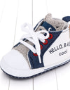 Canvas shoes color matching letters walking shoes