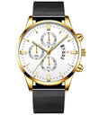 Mens Business Luxury Watches For Men Mesh Band Quartz Watch