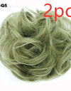 Europe, Japan, and South Korea popular hair bun fluffy natural drawstring curly hair ball head hair ring hair set female hair accessories chemical fiber hair