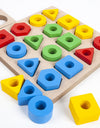 Geometric Pairing Blocks Leisure Board Game Toys