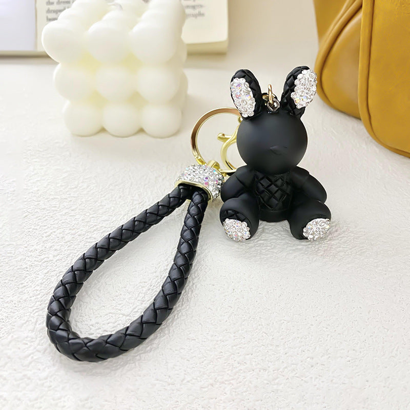 Cute Puppy Blue Key Exquisite Pendant With Keychain