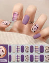 Finger Baking-free Gel Nail Stickers Simple Grid Line Nail Sticker One Piece Dropshipping