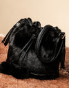 Leopard bucket bag