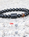 Twelve Constellation Elastic Bracelet Men Obsidian Couple