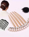 New Pearl Crystal Hair Comb Female