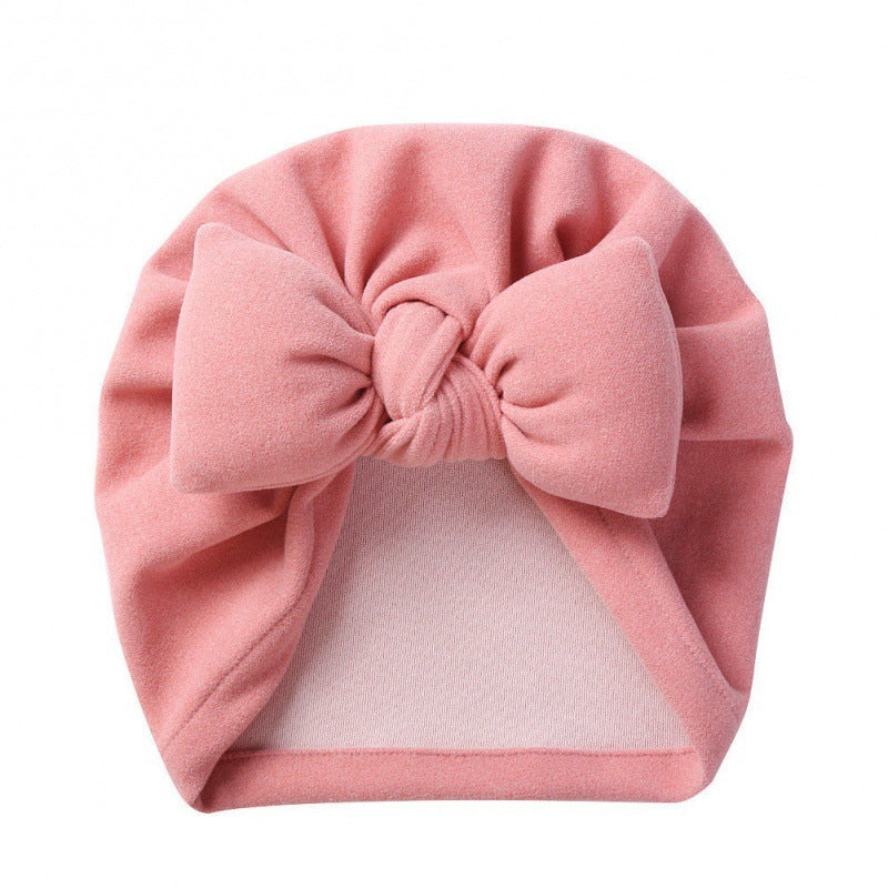 New Style Cashmere Baby Pullover Hat Cotton Filled Bow