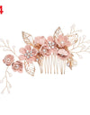 Blue White Purple Color Flower Hair Comb